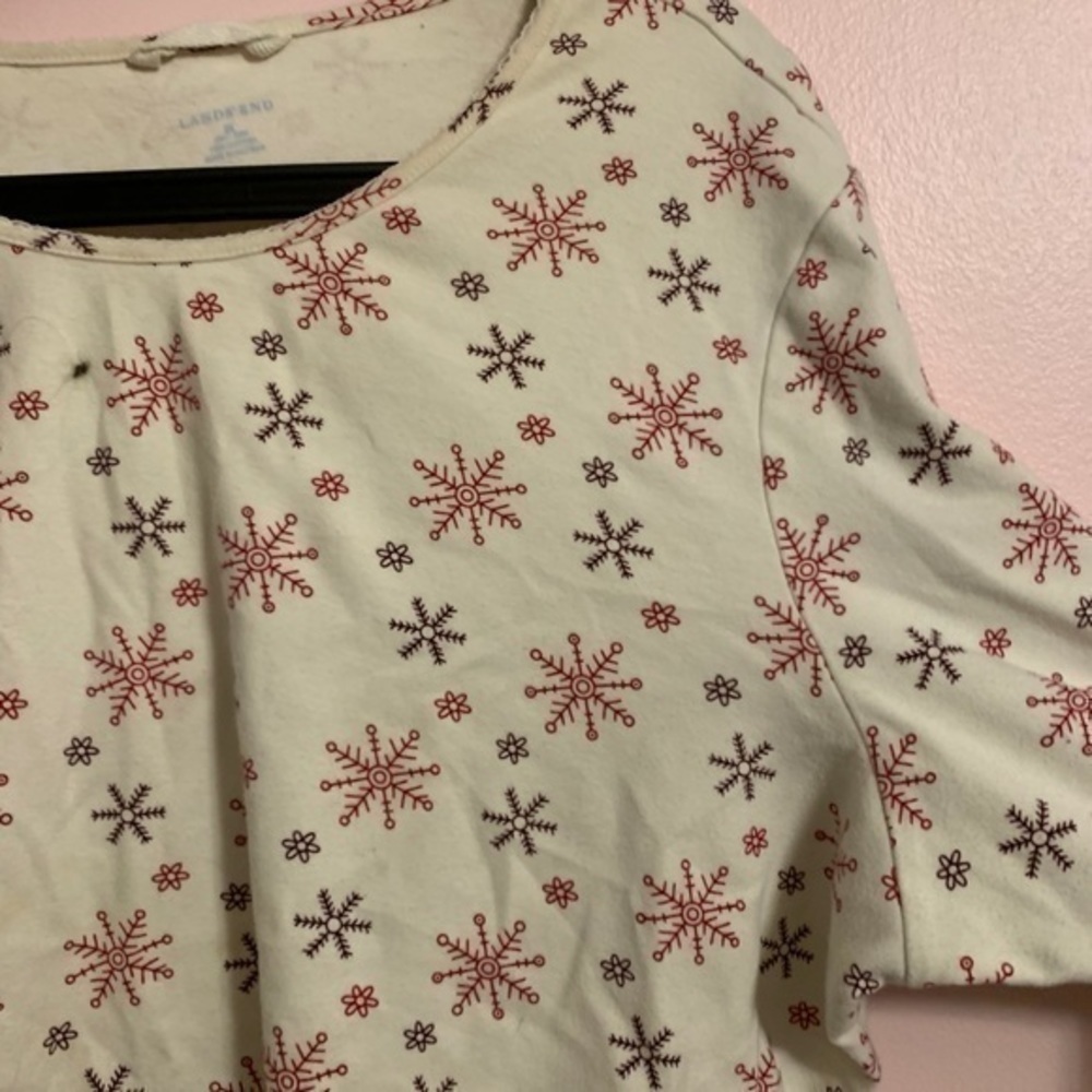LandsEnd | snowflake long sleeve - Picture 2 of 3